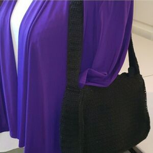 Liz Claiborne Crazy Horse Black Shoulder Bag